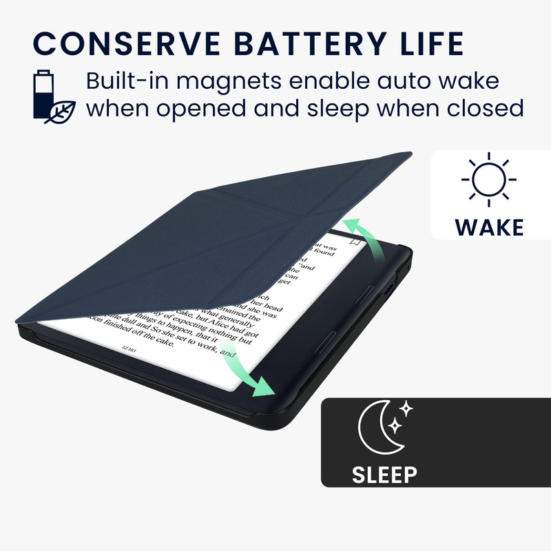 kwmobile Case for Kobo Sage eReader Cover with Auto Sleep Function and Stand