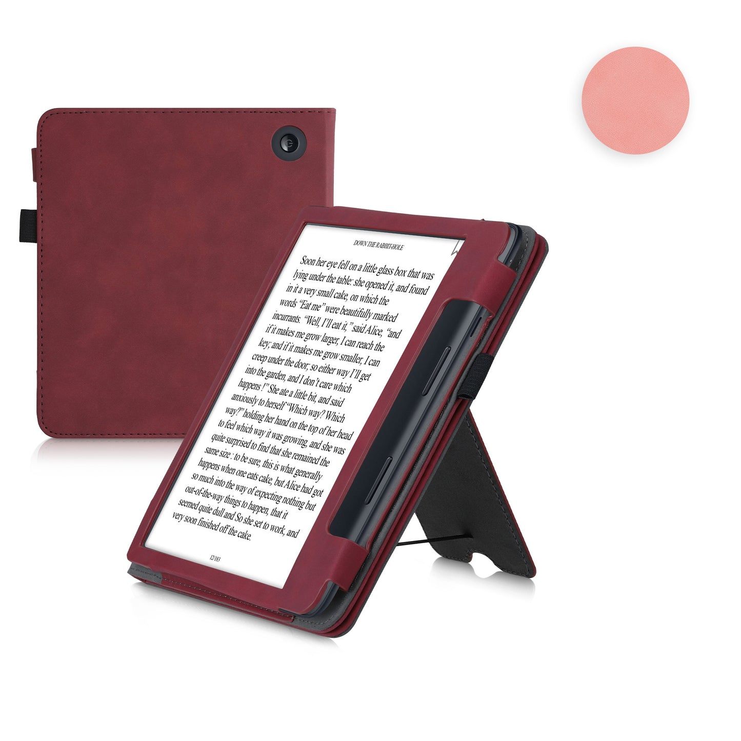 kwmobile Flip Hülle kompatibel mit Kobo Sage - Handschlaufe - Cover Dunkelblau Dunkelblau  