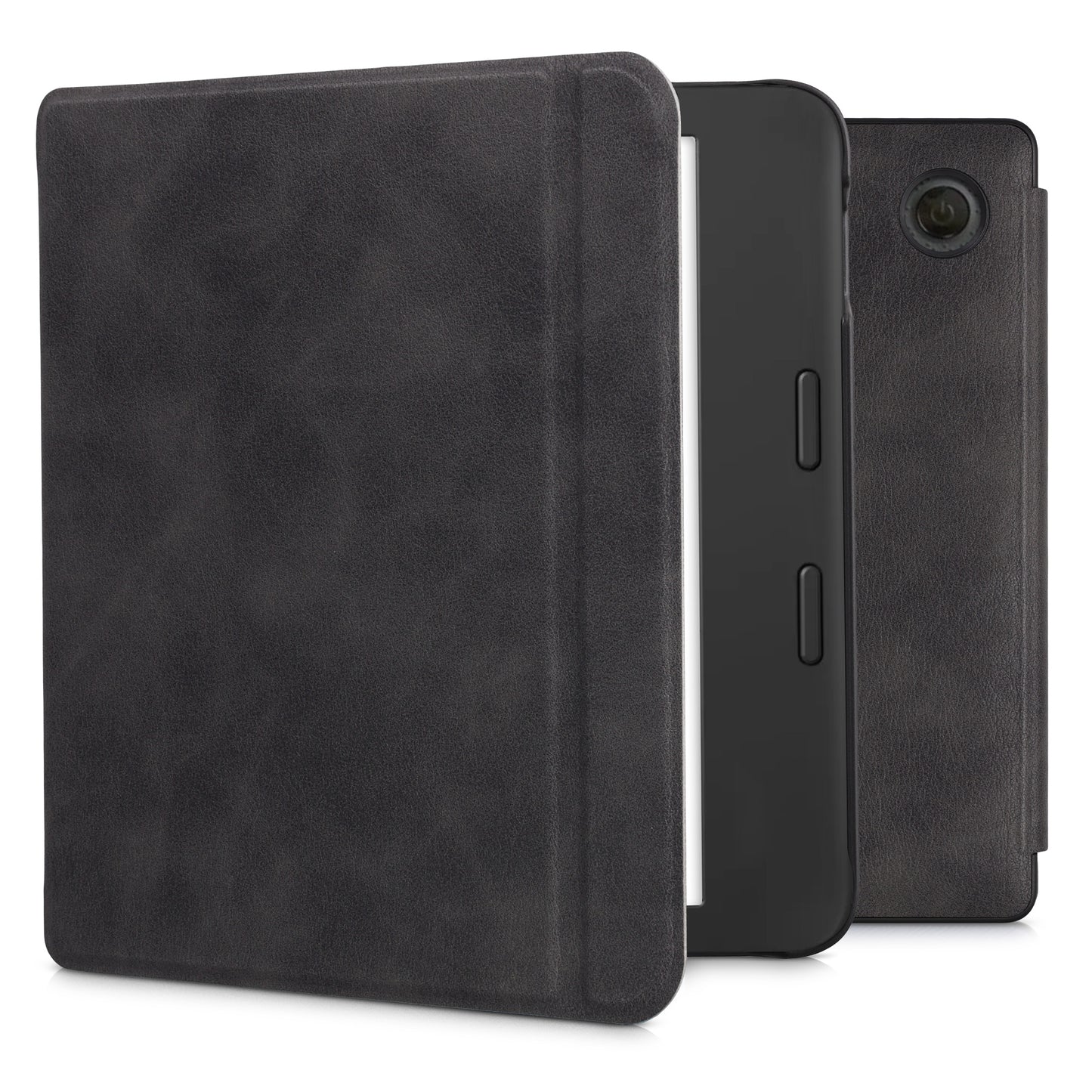 kwmobile Flip Case compatible with Tolino Vision 6 Case - eReader Case made of Faux Leather - Cover