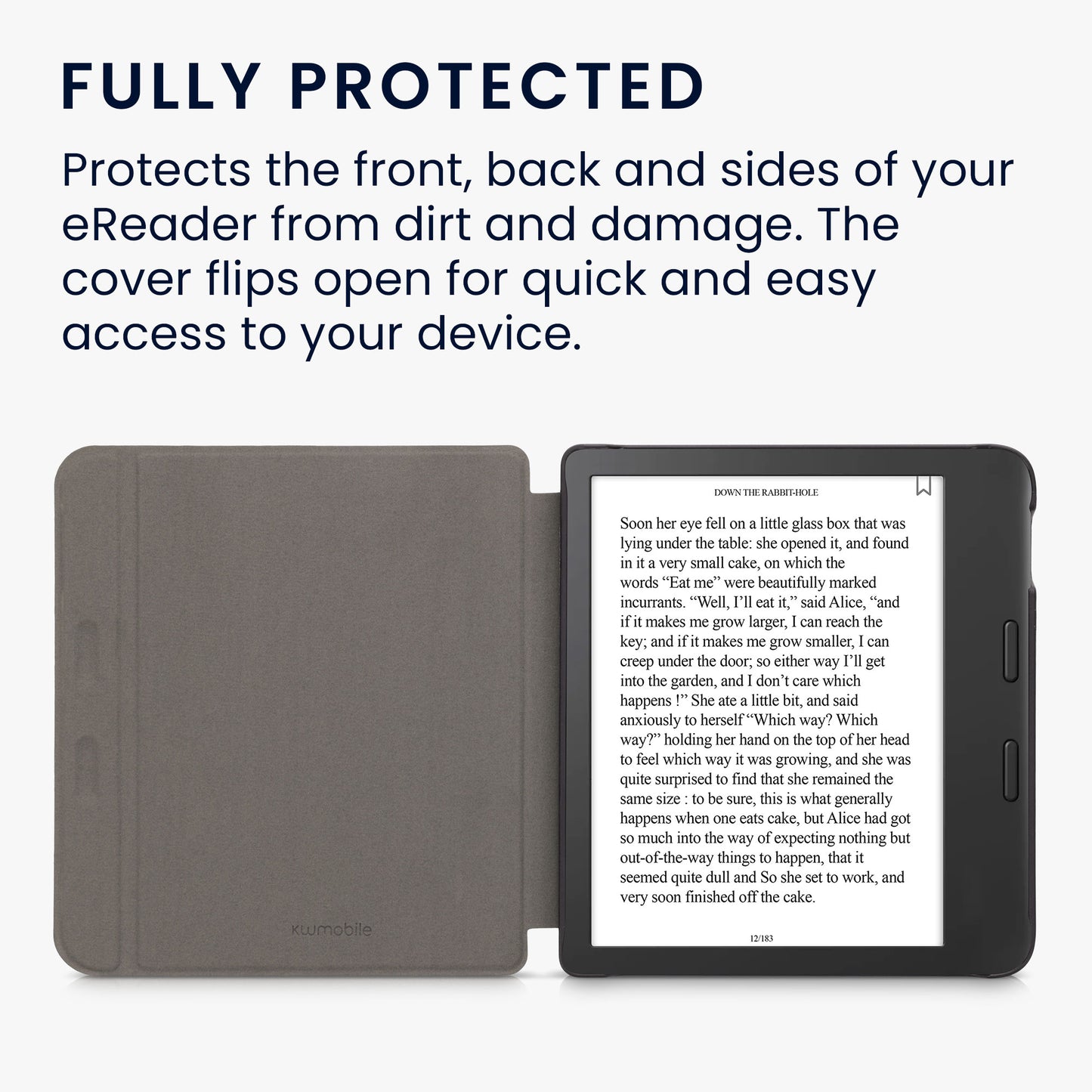 kwmobile Flip Case compatible with Tolino Vision 6 Case - eReader Case made of Faux Leather - Cover