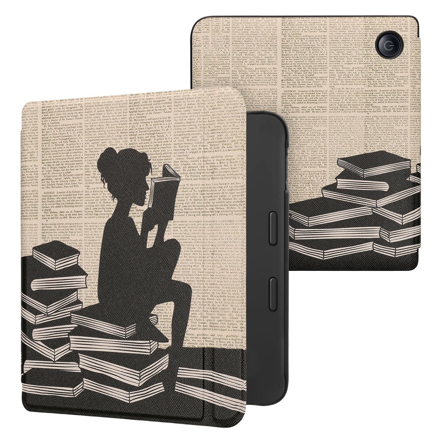 kwmobile Protective Case for Tolino Vision 6 - eReader Flip Case with Auto Sleep Function