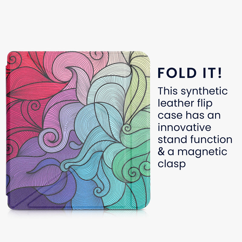 kwmobile Case Compatible with Tolino Vision 6 - Faux Leather Cover - eReader Cover Case