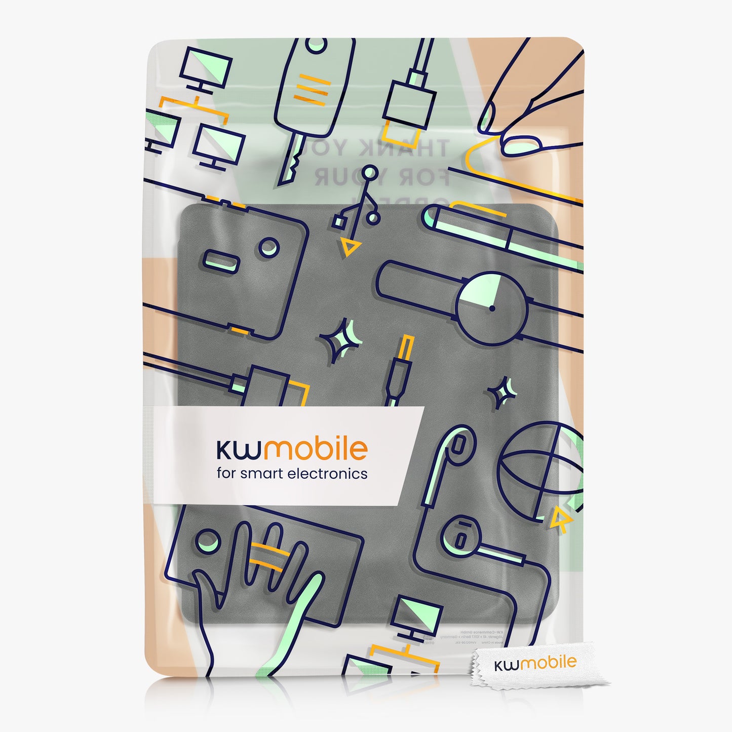 kwmobile Case Compatible with Tolino Vision 6 - Faux Leather eReader Protective Cover Case