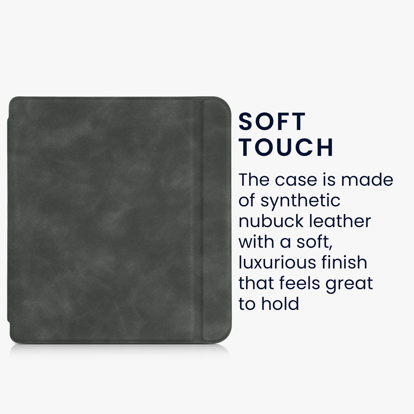 kwmobile Case Compatible with Tolino Vision 6 - Faux Leather eReader Protective Cover Case