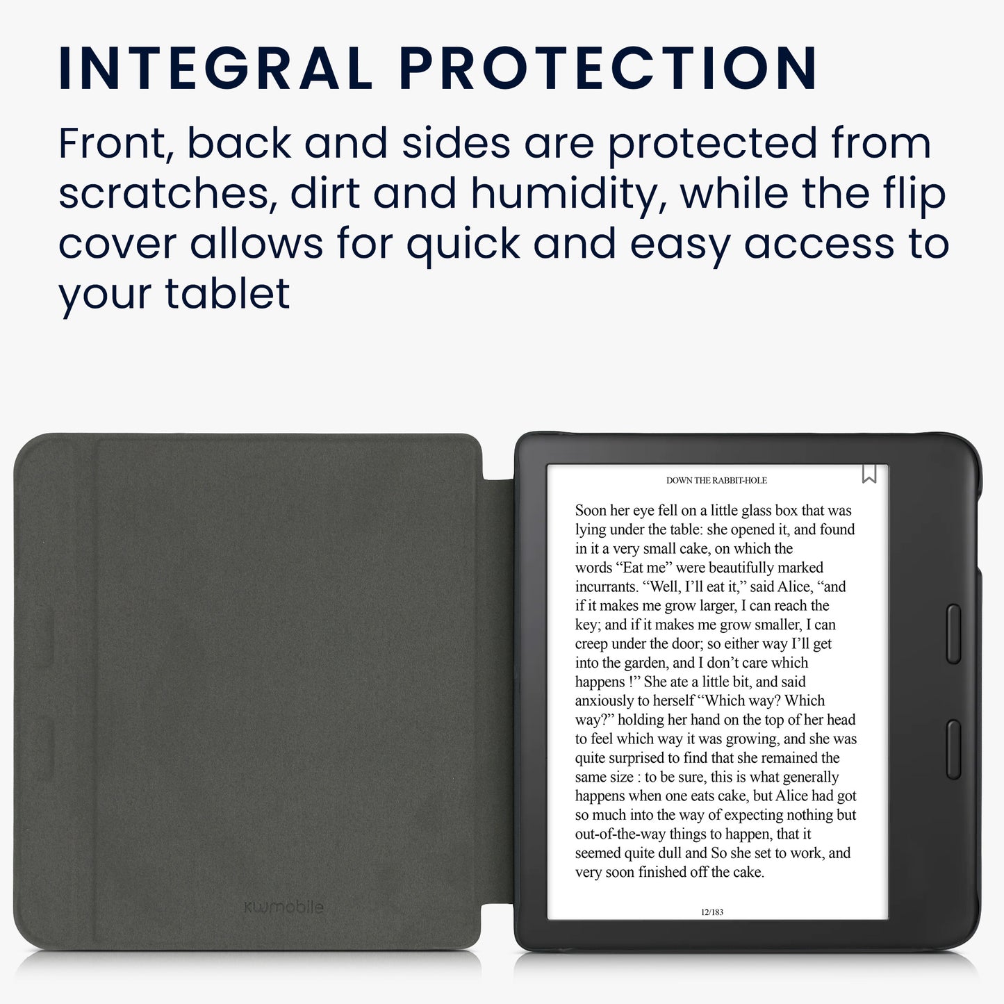 kwmobile Case Compatible with Tolino Vision 6 - Faux Leather eReader Protective Cover Case