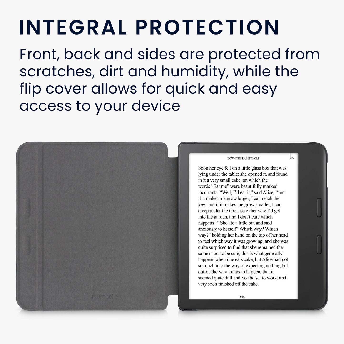 kwmobile Case for Tolino Vision 6 Cover eReader Case Faux Leather with Auto Sleep Function