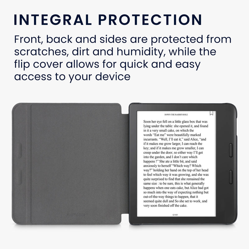 kwmobile Case for Tolino Vision 6 Cover eReader Case Faux Leather with Auto Sleep Function