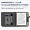kwmobile Protective Case Compatible with Tolino Vision 6 Flip Case - Cover with Hand Strap