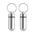kwmobile Metal Pill Box with Ring, Capsule Box for Medications