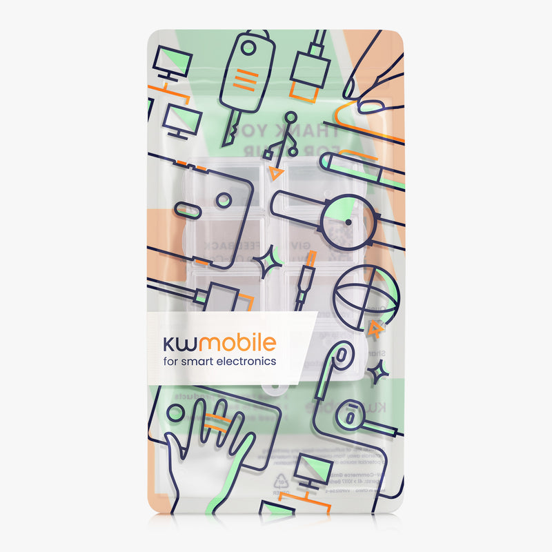 kwmobile Plastic Medicine Box with 8 Compartments Pill Box 7.5 x 6.3 x 2.5 cm Pill Organizer Tablet Case Pill Container