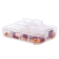 kwmobile Plastic Medicine Box with 8 Compartments Pill Box 7.5 x 6.3 x 2.5 cm Pill Organizer Tablet Case Pill Container