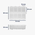 kwmobile Plastic Medicine Box with 8 Compartments Pill Box 7.5 x 6.3 x 2.5 cm Pill Organizer Tablet Case Pill Container