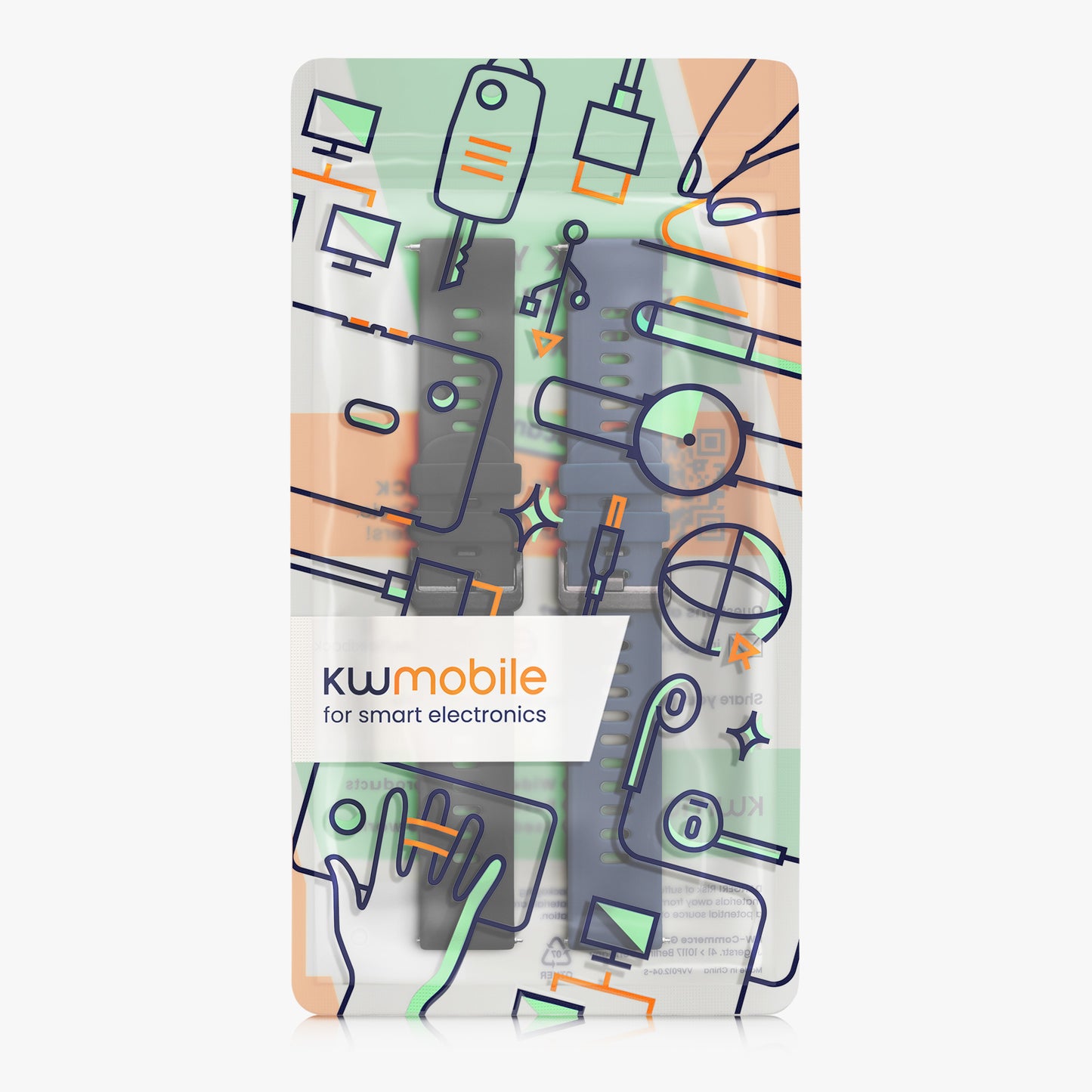kwmobile Watch Strap for AGPTEK LW11 Bracelet Fitness Tracker Band Set Replacement Strap Smartwatch