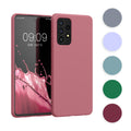 kwmobile Hülle kompatibel mit Samsung Galaxy A52 / A52 5G / A52s 5G Hülle - gummierte TPU Silikon Handyhülle - Schutzhülle für kabelloses Laden - Case in Dark Rose Dark Rose  