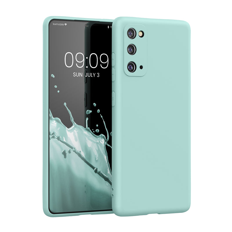 Slim Rubberized Silicone Case for Samsung Galaxy S20 FE in Cool Mint