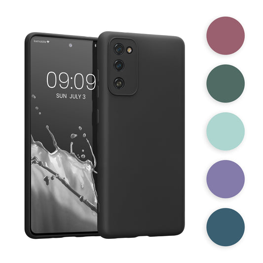 kwmobile Hülle kompatibel mit Samsung Galaxy S20 FE Hülle - gummierte TPU Silikon Handyhülle - Schutzhülle für kabelloses Laden - Case in Cool Mint Cool Mint  