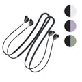 kwmobile 2x Halteband kompatibel mit Samsung Galaxy Buds 2 Headphones - Kopfhörer Halter Band Strap in Lavendel Schwarz Lavendel  