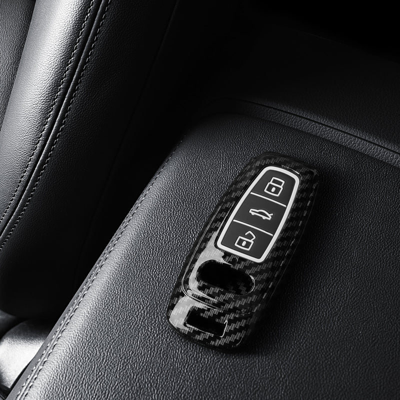 kwmobile Car Key Cover Compatible with Audi A6 A7 A8 Q7 Q8 3-Button Car Key Keyless Hardcase Protective Cover Shell