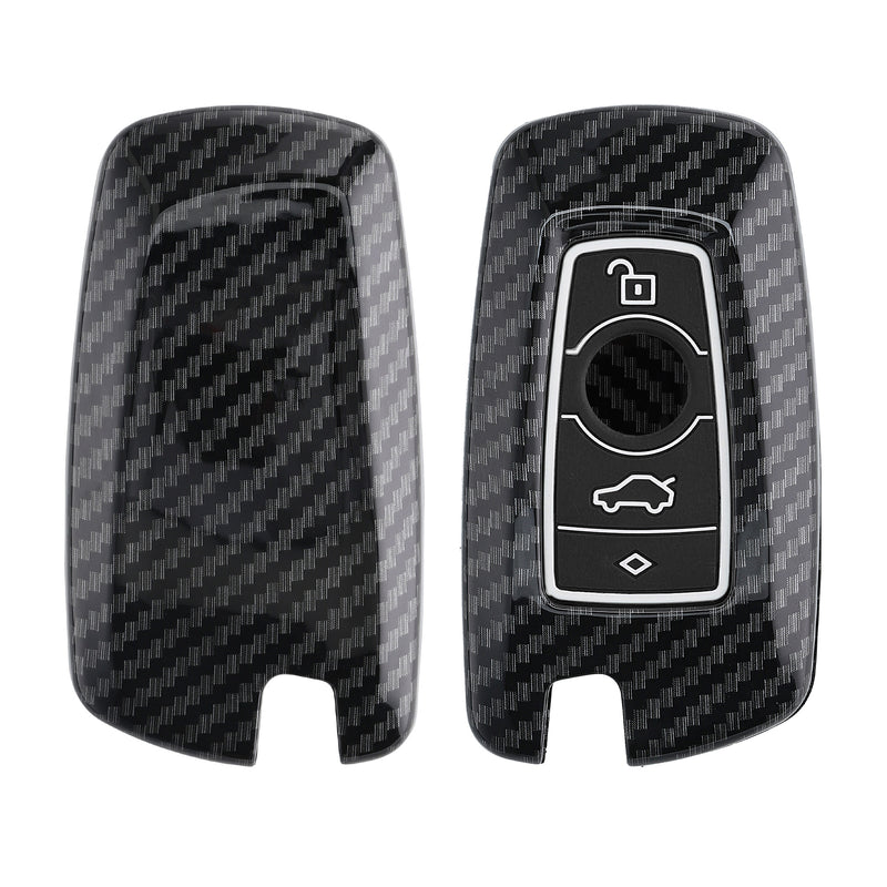 kwmobile Car Key Cover Compatible with BMW 3-Button Smart Key (Keyless Go Only) Hard Cover Protective Case Key Shell Cover