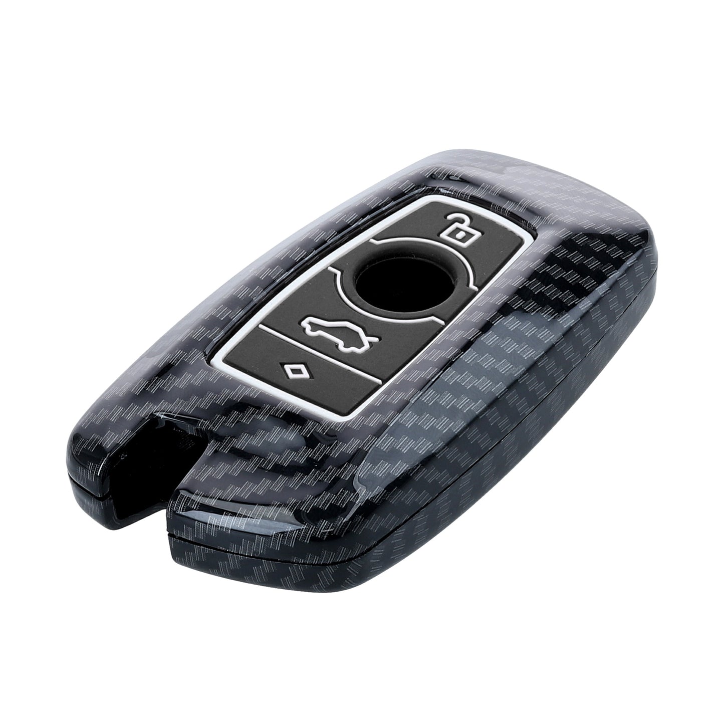 kwmobile Car Key Cover Compatible with BMW 3-Button Smart Key (Keyless Go Only) Hard Cover Protective Case Key Shell Cover