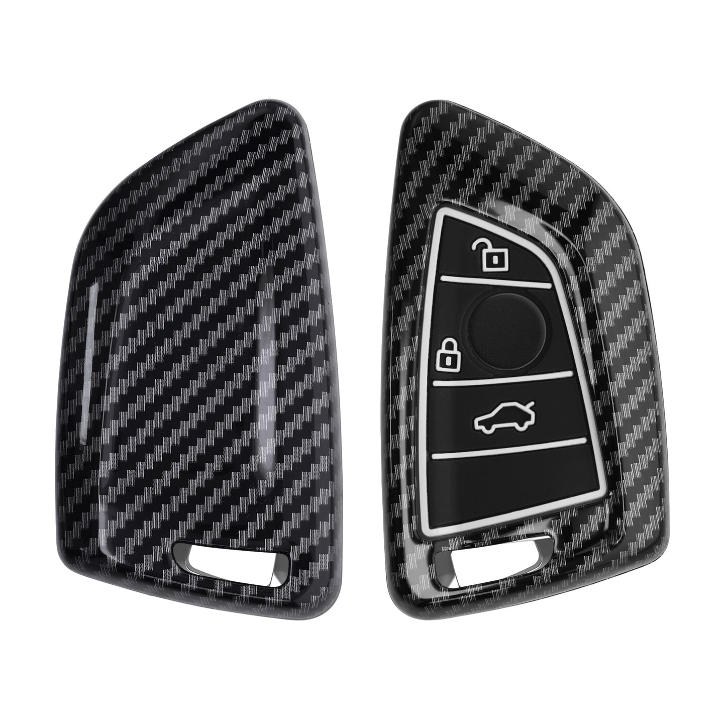 kwmobile Car Key Shell compatible with BMW 3-Button Smart Key Car Key Hard Case Protective Cover Key Fob Cover