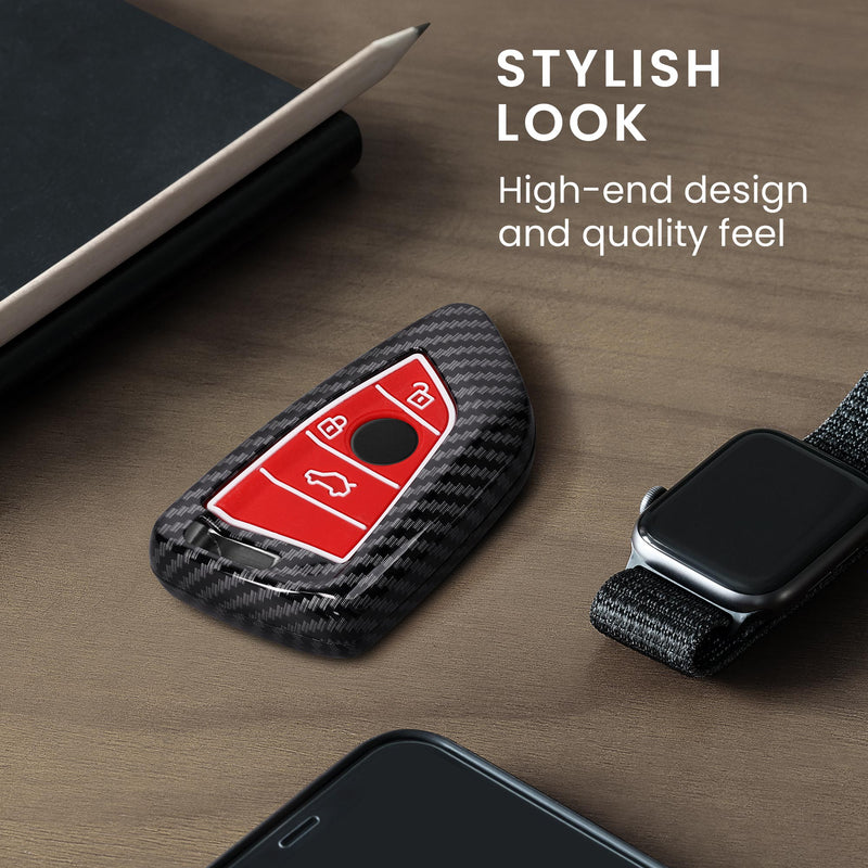 kwmobile Car Key Shell compatible with BMW 3-Button Smart Key Car Key Hard Case Protective Cover Key Fob Cover