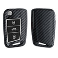 kwmobile Car Key Shell compatible with VW Golf 7 MK7 3-Button Car Key Hard Case Protective Cover Key Fob Cover