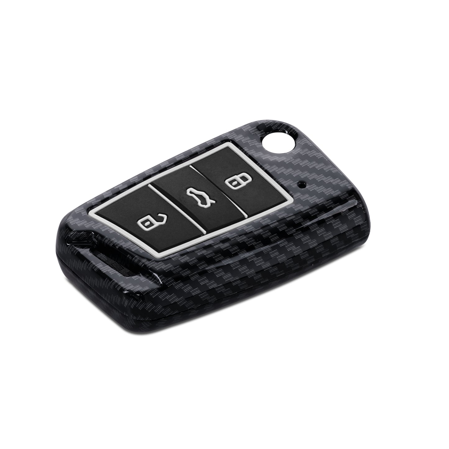 kwmobile Car Key Shell compatible with VW Golf 7 MK7 3-Button Car Key Hard Case Protective Cover Key Fob Cover
