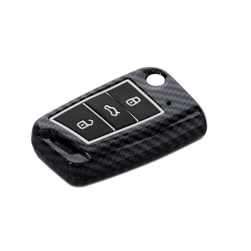kwmobile Car Key Shell compatible with VW Golf 7 MK7 3-Button Car Key Hard Case Protective Cover Key Fob Cover