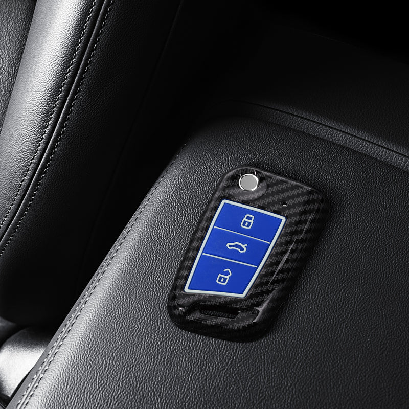 kwmobile Car Key Shell compatible with VW Golf 7 MK7 3-Button Car Key Hard Case Protective Cover Key Fob Cover