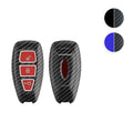kwmobile Autoschlüssel Hülle kompatibel mit Ford 3-Tasten Autoschlüssel Keyless Go - Hardcover Schutzhülle Schlüsselhülle Cover in Rot Schwarz Rot  [dsg02]