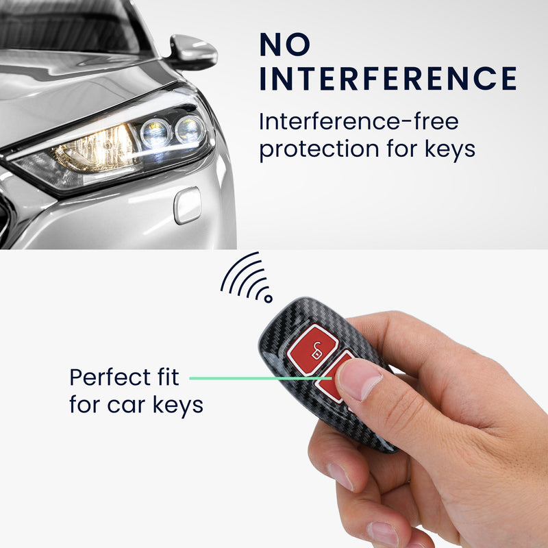 kwmobile Car Key Shell compatible with Ford 3-Button Car Key Keyless Go Hard Case Cover
