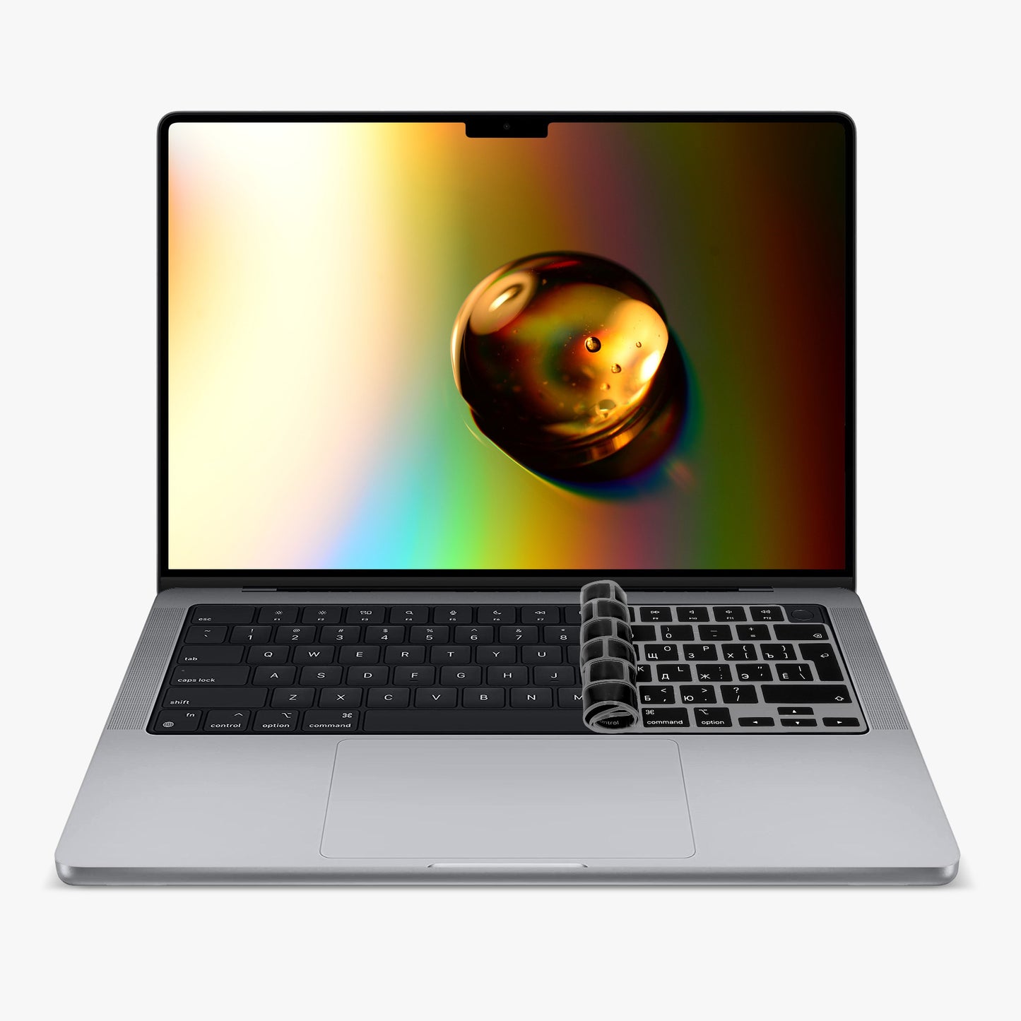 kwmobile Keyboard Protector for Apple MacBook Pro 14" (2021) A2442 - QWERTY Russian Keyboard Cover