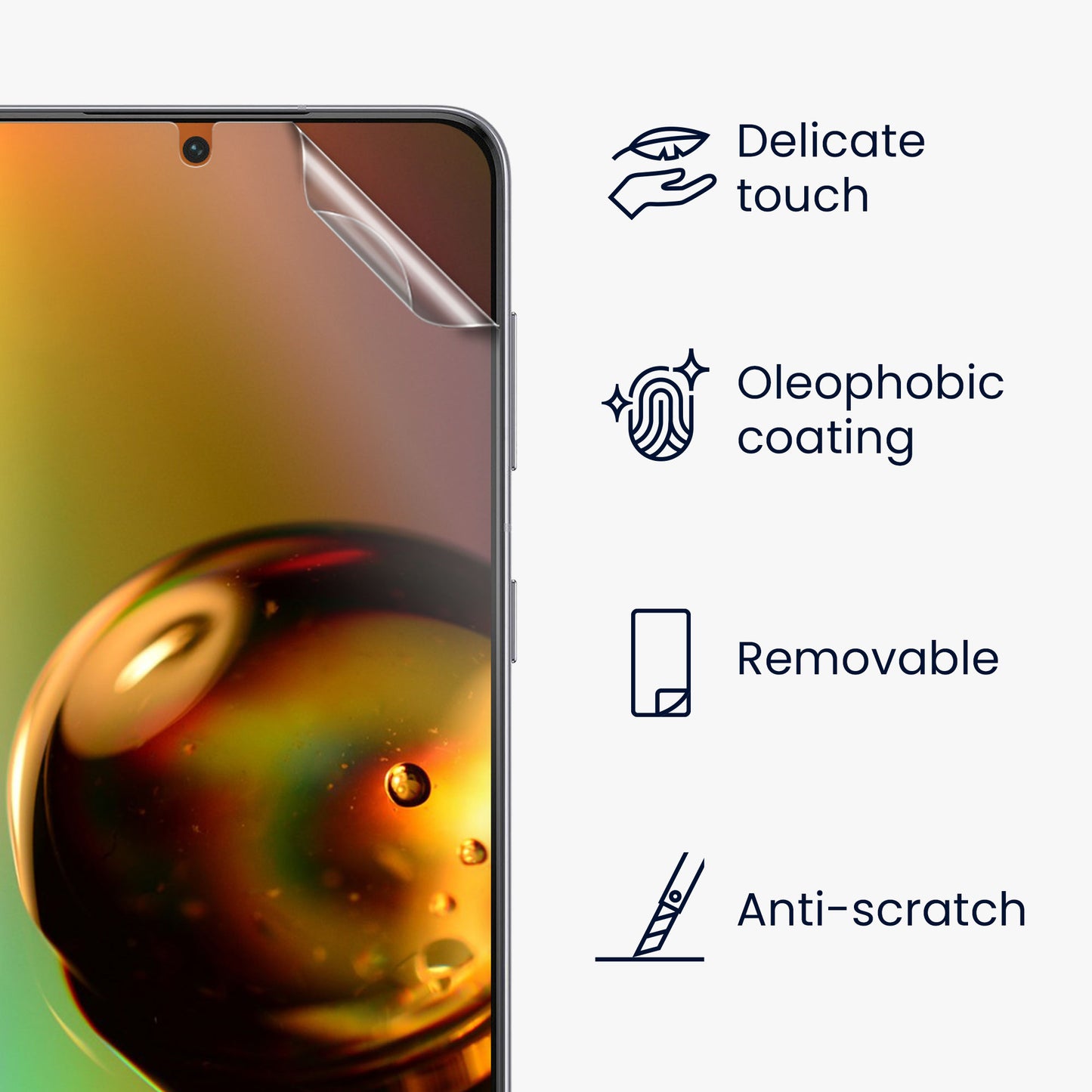 kwmobile Screen Protector compatible with Samsung Galaxy S22 Film Set