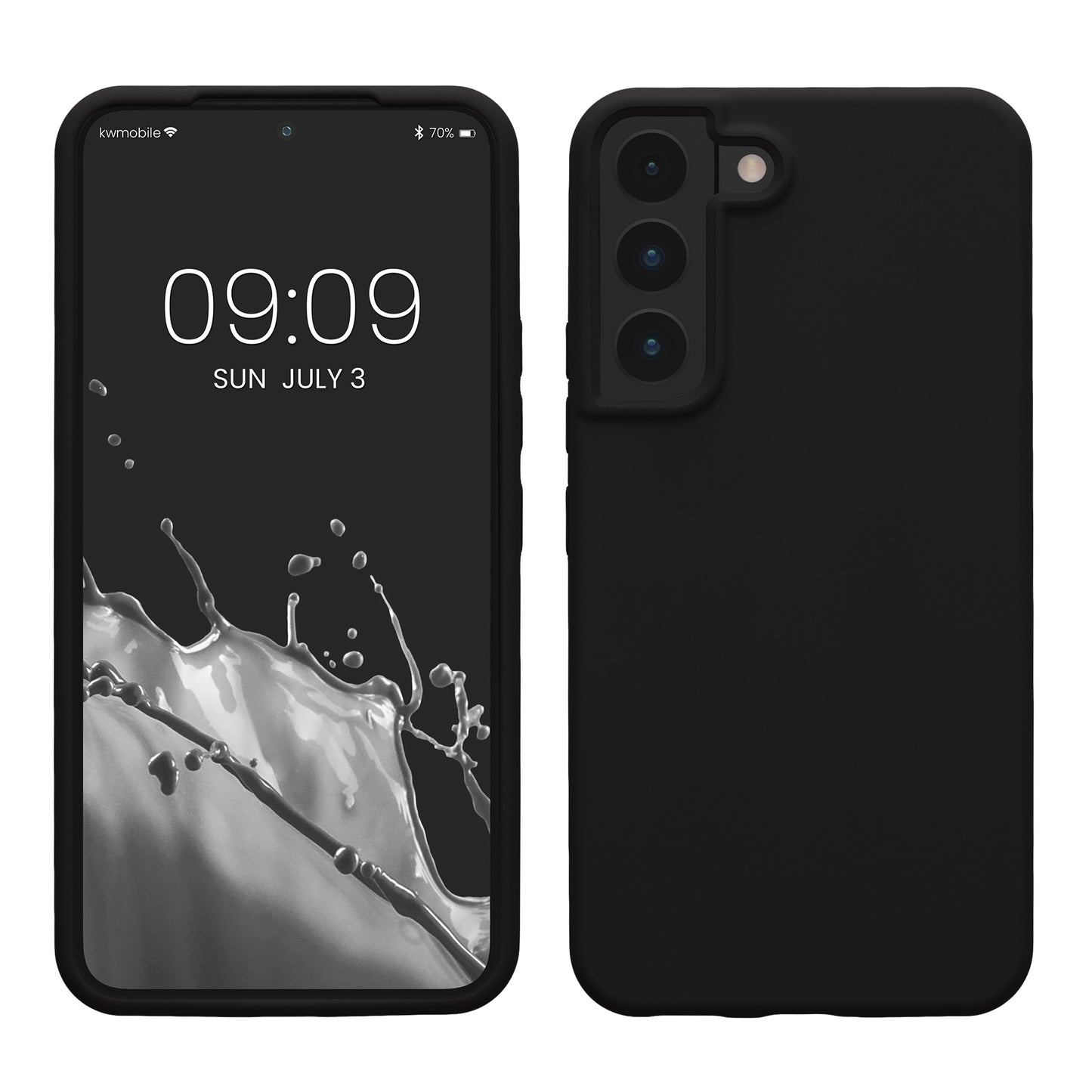 kwmobile Protective Cover compatible with Samsung S22 Case Silicone Case Phone Cover Soft Surface Wireless Charging