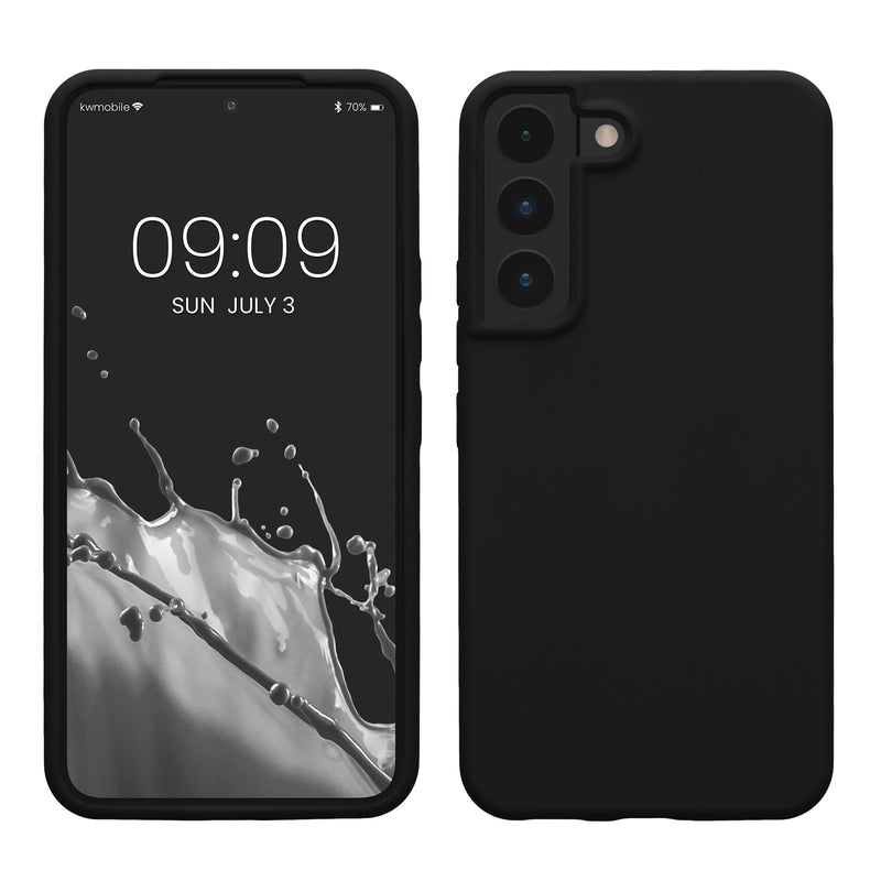 kwmobile Protective Cover compatible with Samsung S22 Case Silicone Case Phone Cover Soft Surface Wireless Charging