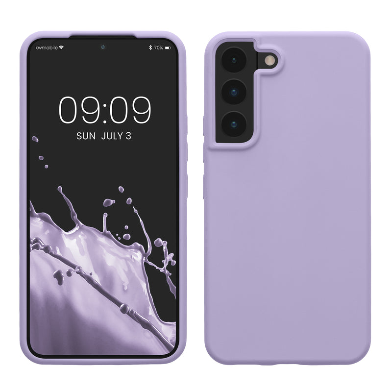 kwmobile Protective Cover compatible with Samsung S22 Case Silicone Case Phone Cover Soft Surface Wireless Charging