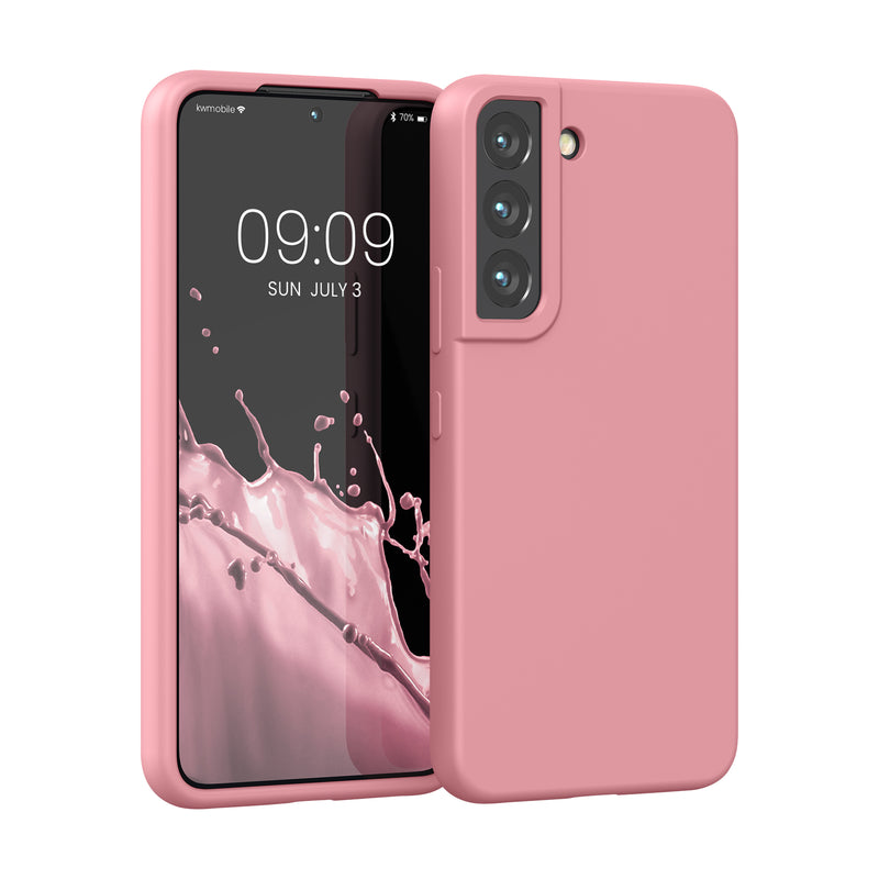 kwmobile Protective Cover compatible with Samsung S22 Case Silicone Case Phone Cover Soft Surface Wireless Charging