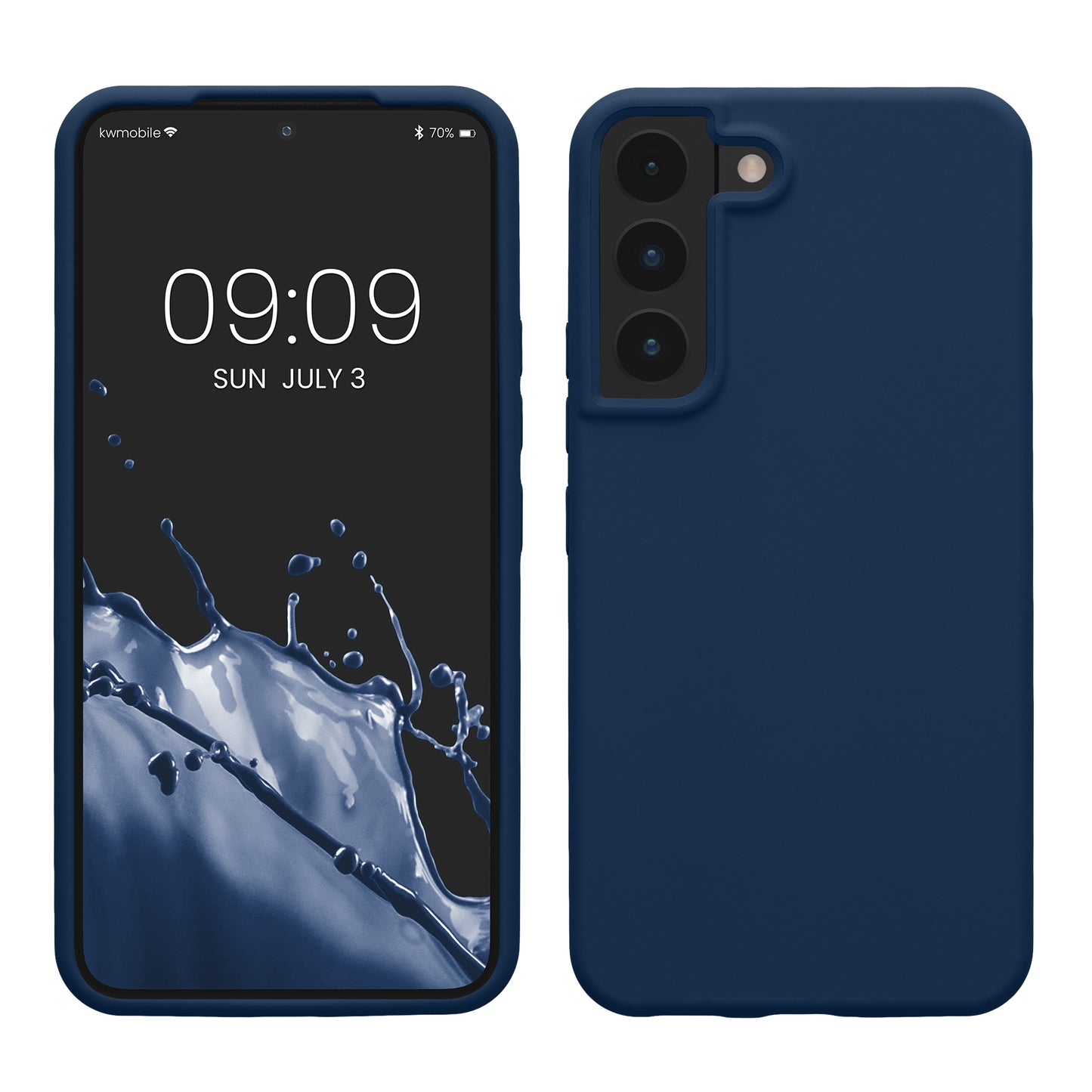 kwmobile Protective Cover compatible with Samsung S22 Case Silicone Case Phone Cover Soft Surface Wireless Charging