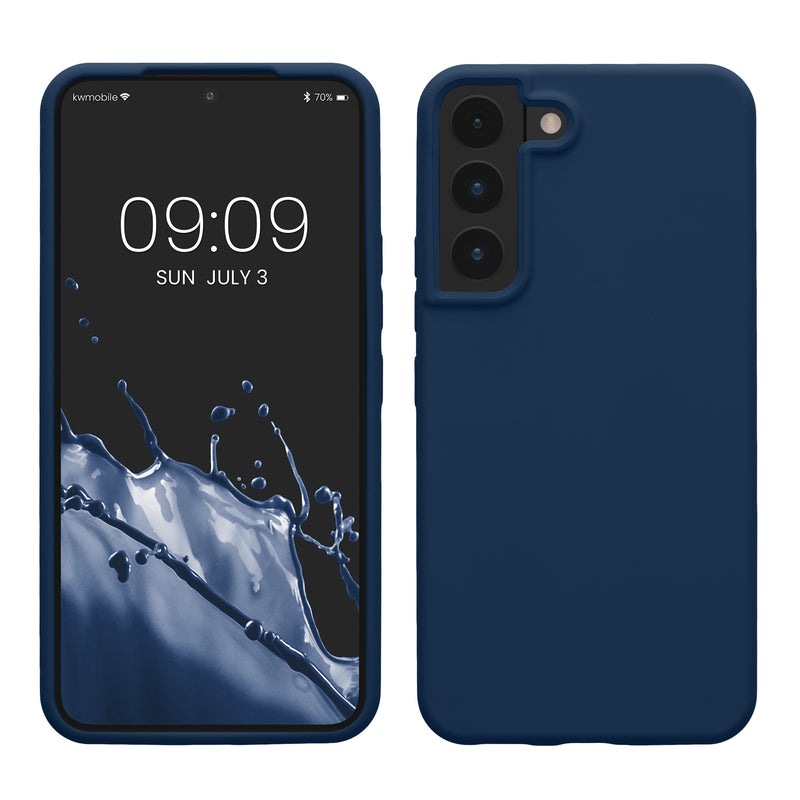 kwmobile Protective Cover compatible with Samsung S22 Case Silicone Case Phone Cover Soft Surface Wireless Charging