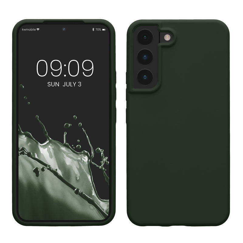 kwmobile Protective Cover compatible with Samsung S22 Case Silicone Case Phone Cover Soft Surface Wireless Charging