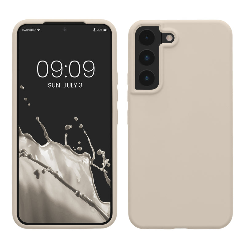 kwmobile Protective Cover compatible with Samsung S22 Case Silicone Case Phone Cover Soft Surface Wireless Charging