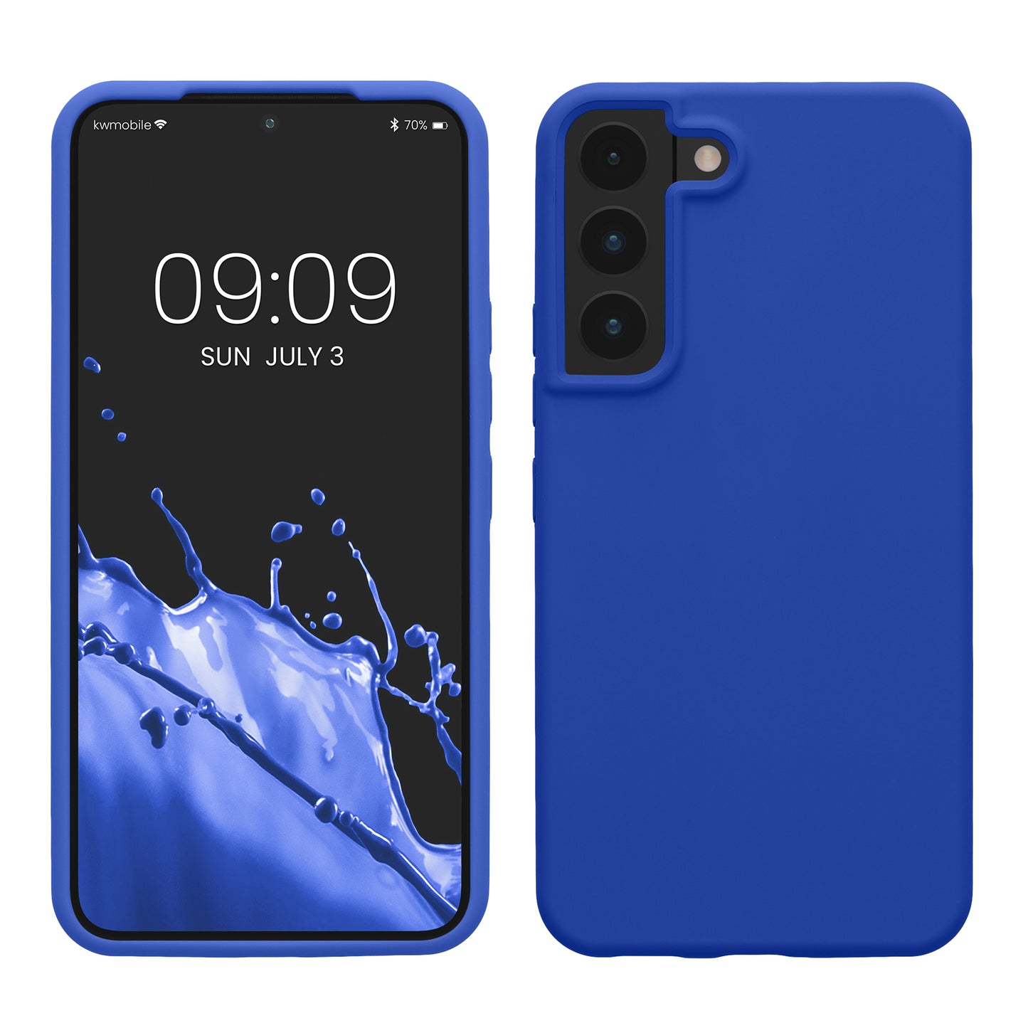 kwmobile Protective Cover compatible with Samsung S22 Case Silicone Case Phone Cover Soft Surface Wireless Charging