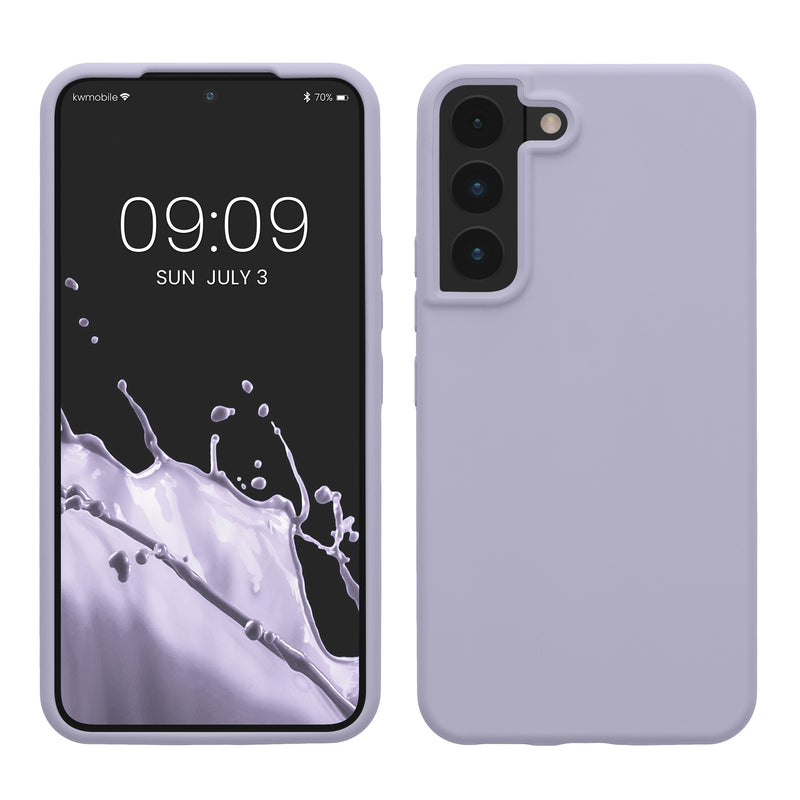 kwmobile Protective Cover compatible with Samsung S22 Case Silicone Case Phone Cover Soft Surface Wireless Charging