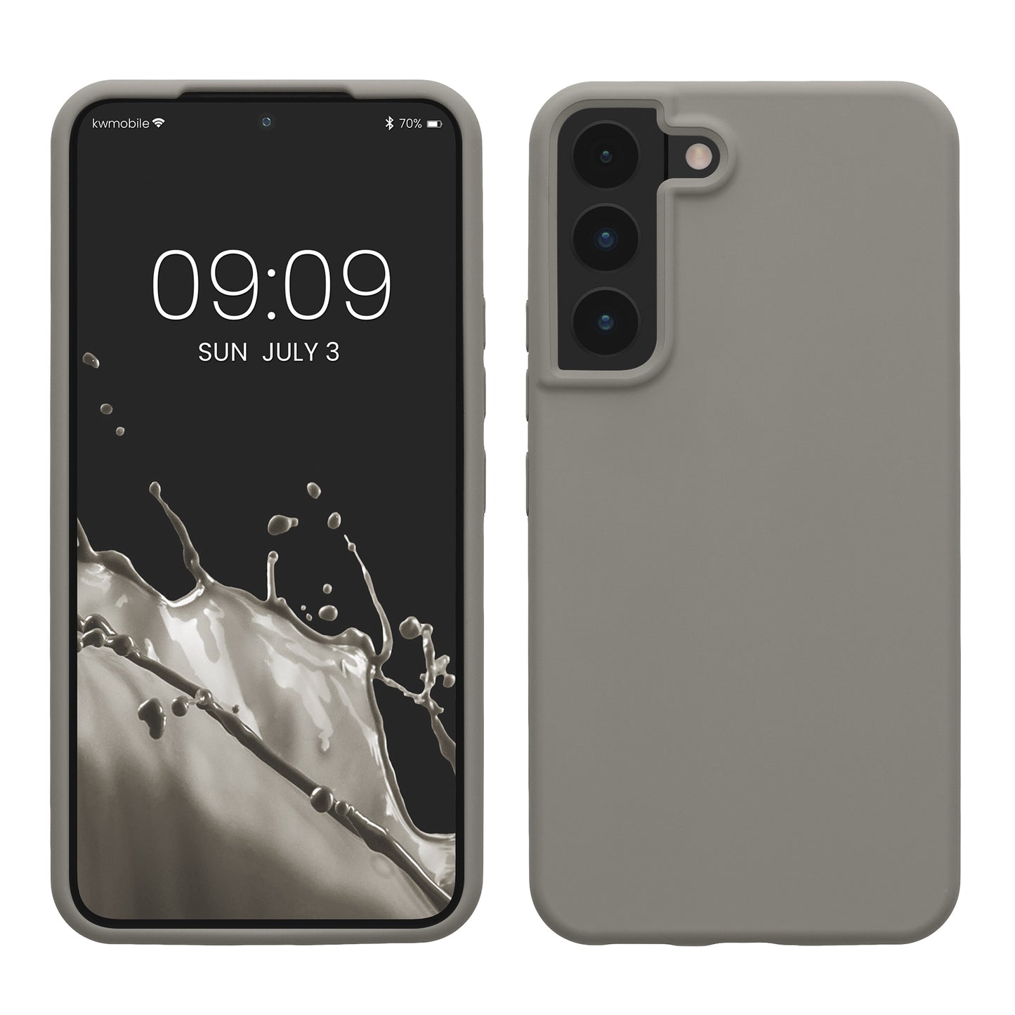 kwmobile Protective Cover compatible with Samsung S22 Case Silicone Case Phone Cover Soft Surface Wireless Charging