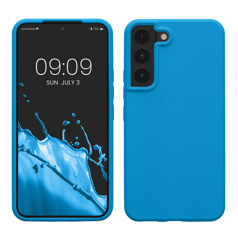 kwmobile Protective Cover compatible with Samsung S22 Case Silicone Case Phone Cover Soft Surface Wireless Charging