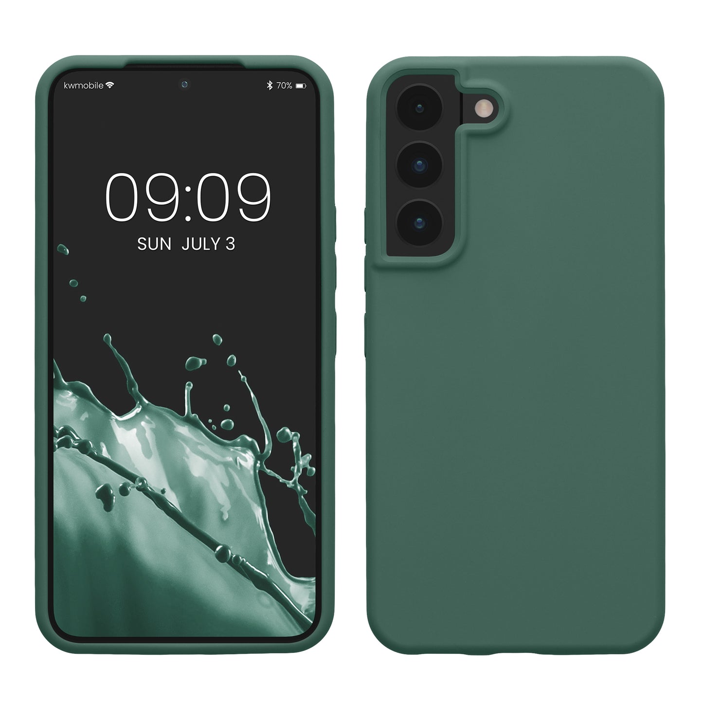 kwmobile Protective Cover compatible with Samsung S22 Case Silicone Case Phone Cover Soft Surface Wireless Charging