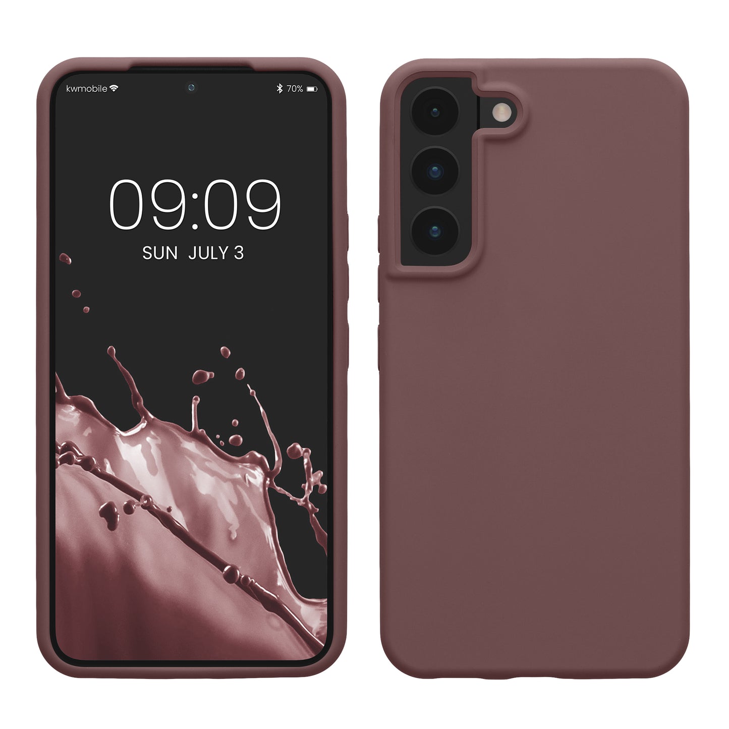 kwmobile Protective Cover compatible with Samsung S22 Case Silicone Case Phone Cover Soft Surface Wireless Charging