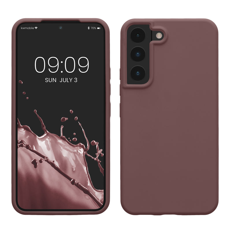 kwmobile Protective Cover compatible with Samsung S22 Case Silicone Case Phone Cover Soft Surface Wireless Charging