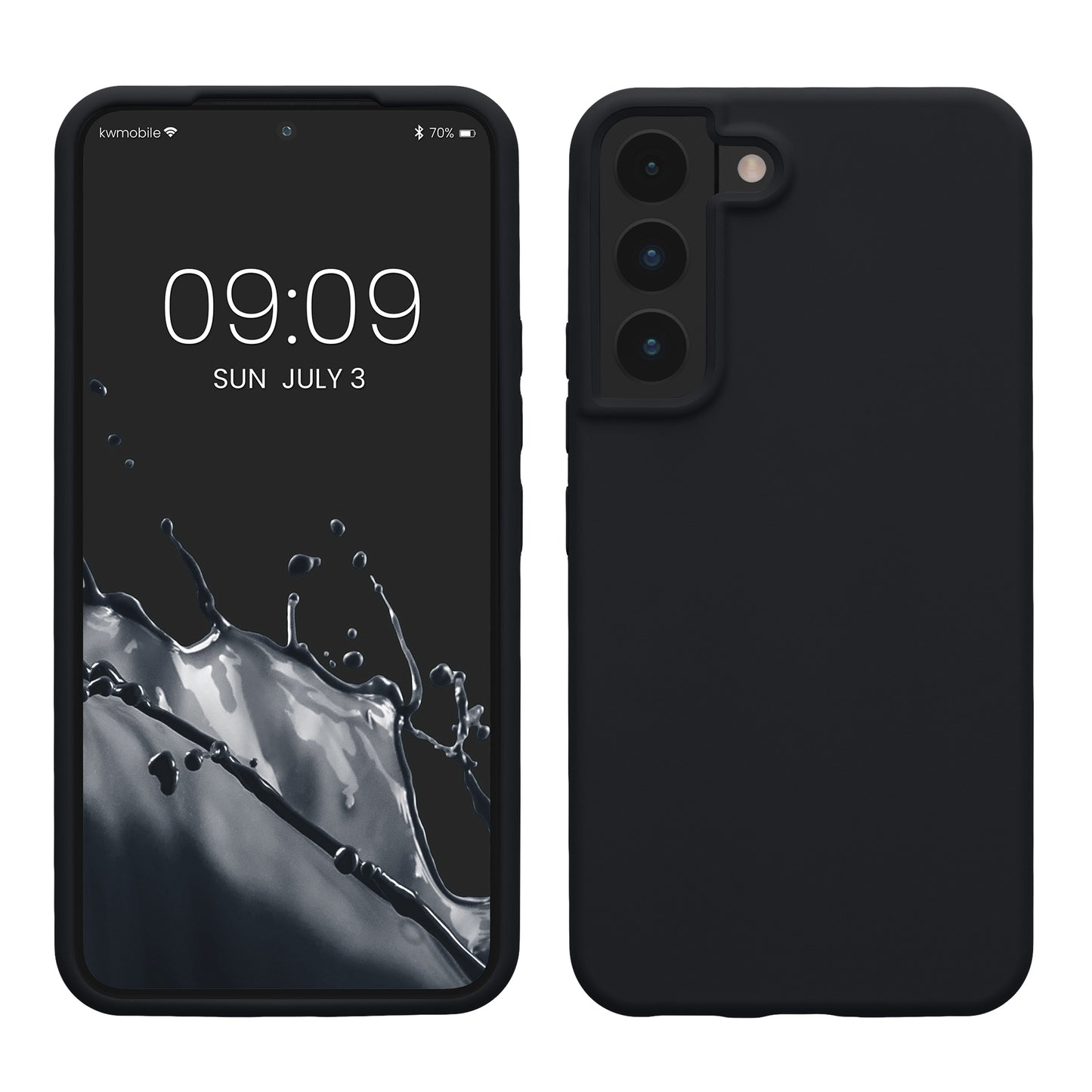 kwmobile Protective Cover compatible with Samsung S22 Case Silicone Case Phone Cover Soft Surface Wireless Charging